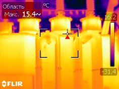 термограмма радиаторов трансформатора