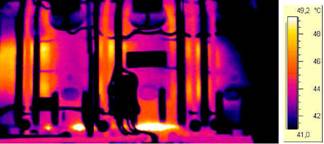 режим нагрузки - термограмма трансформатора