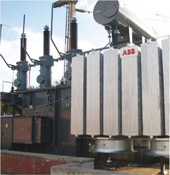 Трансформатор мощностью 60 МВА, установленный по месту эксплуатации