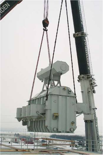 погрузка трансформатора