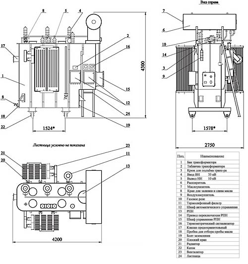 Трансформатор ТДНС-ATEF-10000/35