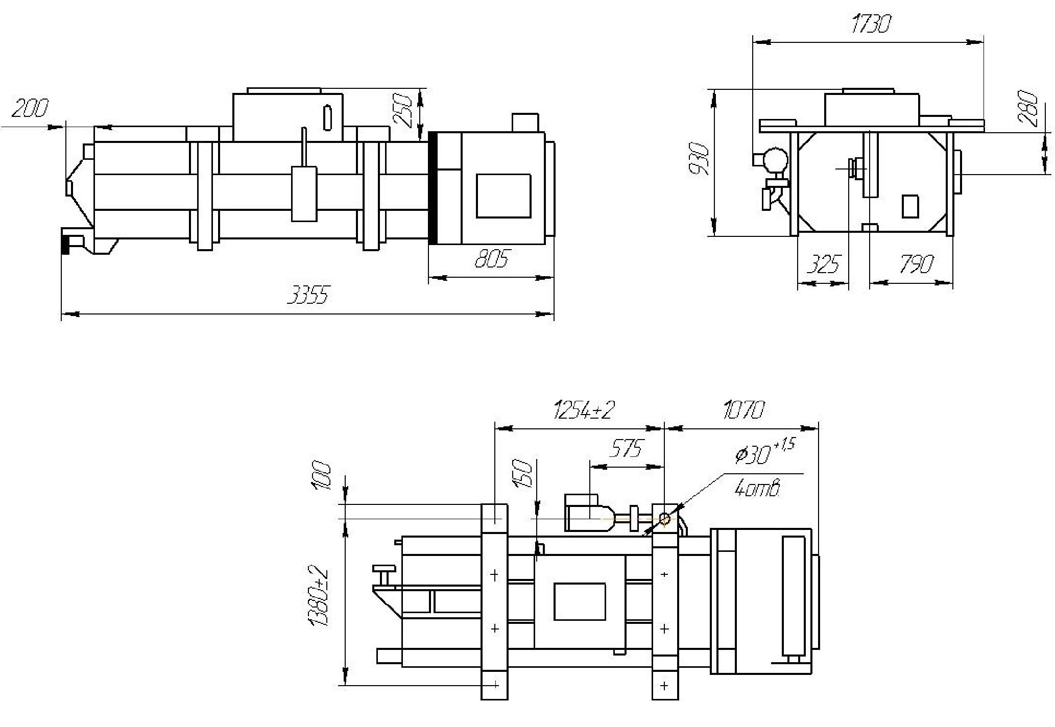 размеры трансформатора ОДЦЭ-2000/25П- У1