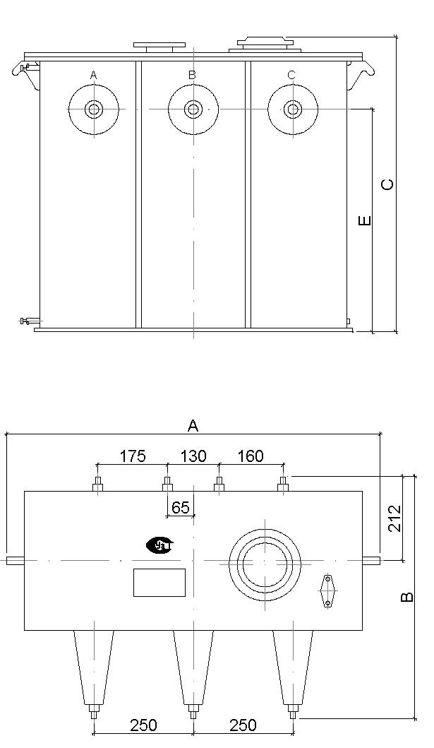 габариты трансформаторов ТМЗ - 3