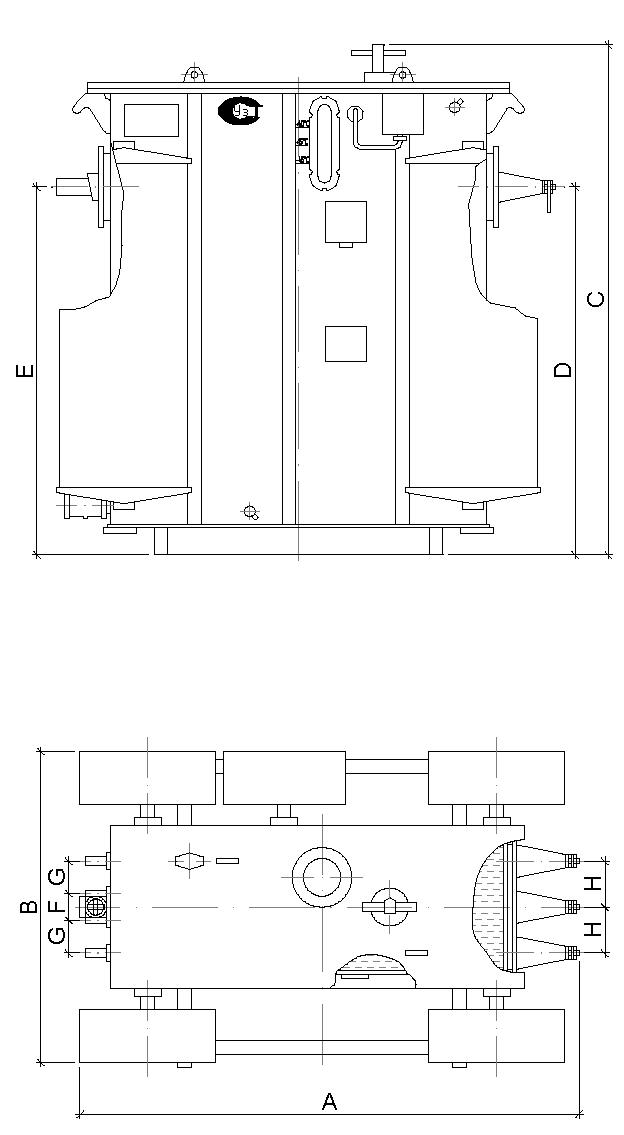габариты трансформаторов ТМЗ - 2