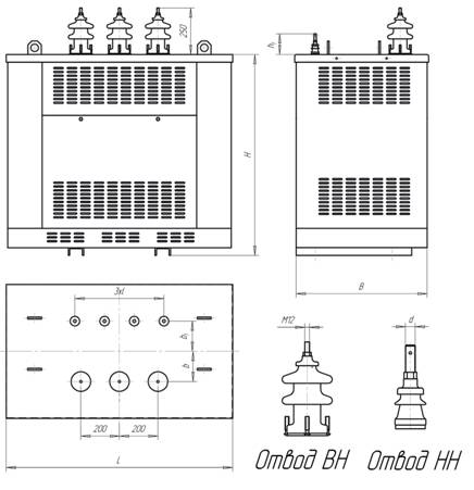 ТСНЗ 25-250 габариты