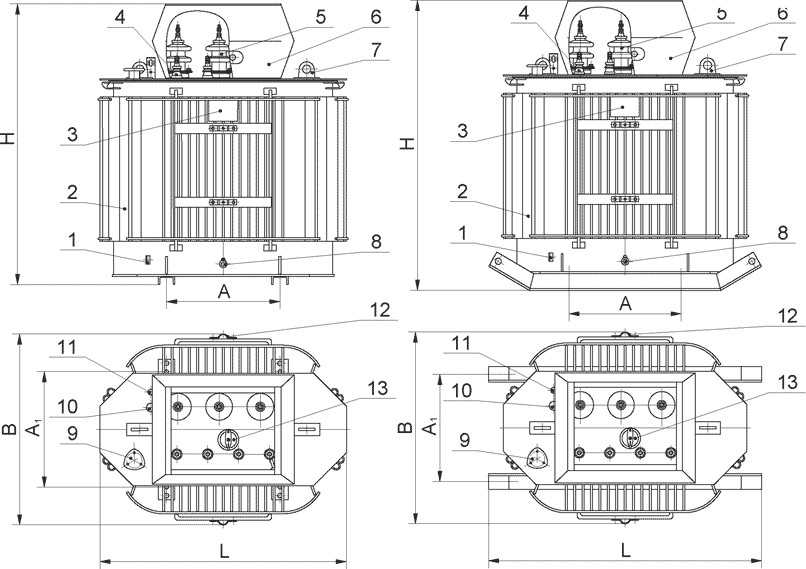 Трансформаторы серии ТМЭГ, ТМБГ
