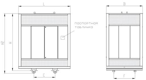 Габаритные размеры трансформаторов ТСЛЗ
