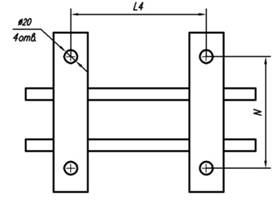 Вид D для трансформаторовТСН-10-100 кВА