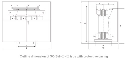 SC(B)9 10 кВ габариты с кожухом